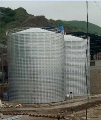 合山粮食钢板仓的安装全过程不用热焊接